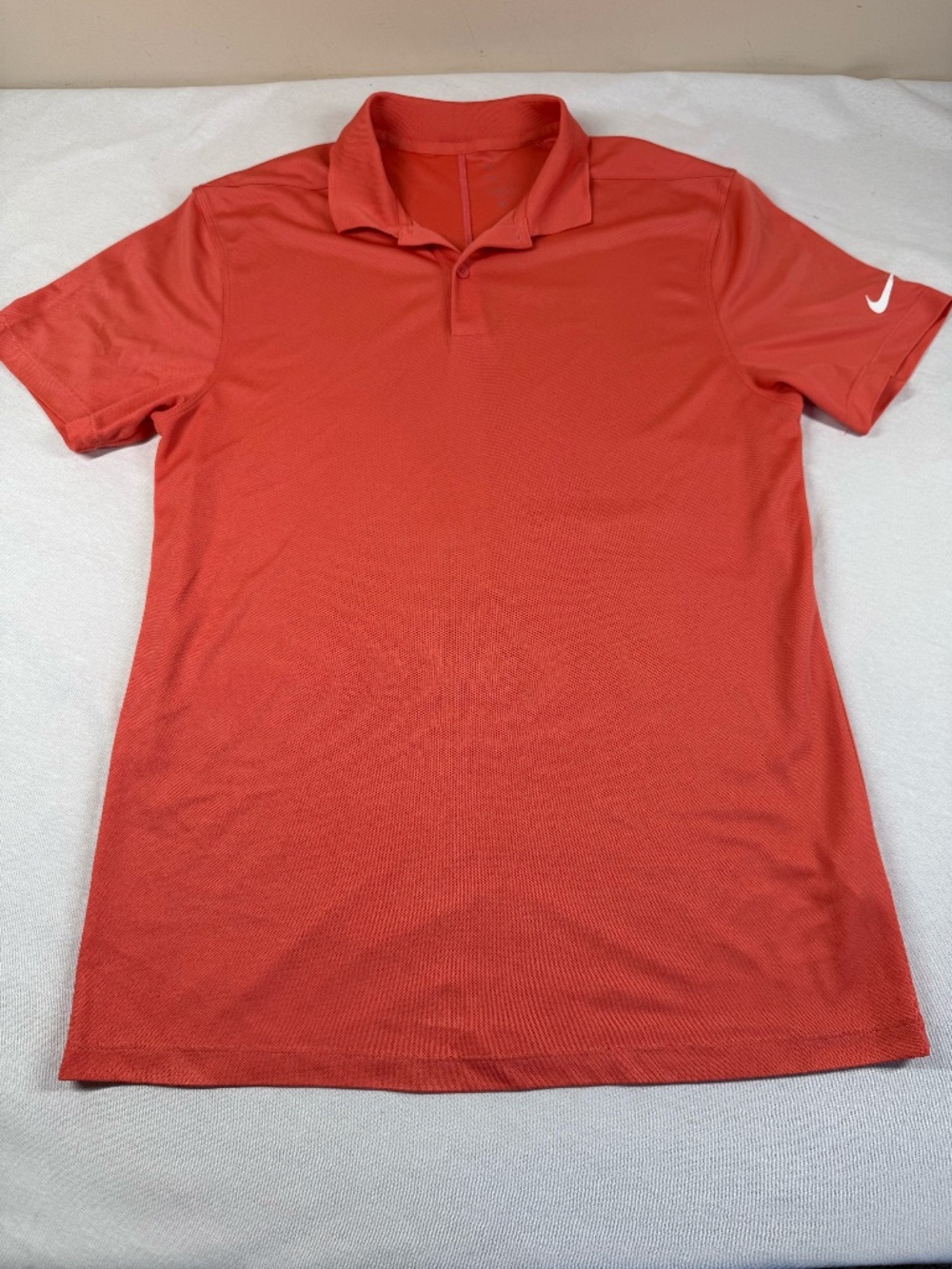 Nike Dri-Fit Men's Short Sleeve Polo Shirt Size Small - Salmon Orange